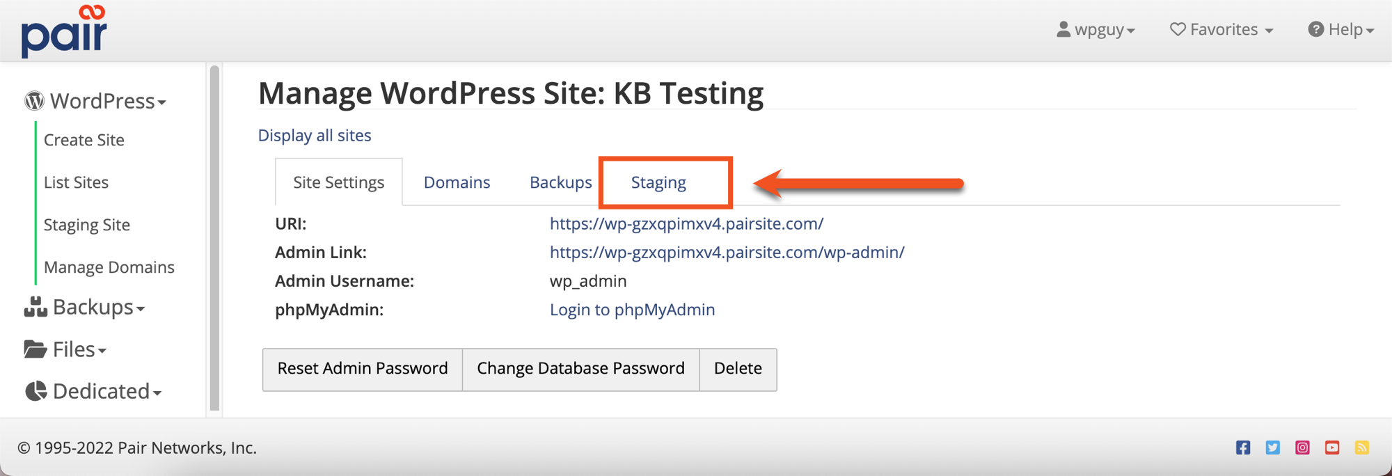 Accessing Your Staged WordPress Site Knowledge Base Pair Networks